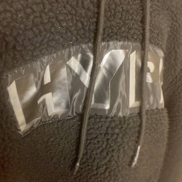 Medium, black, HYPE sheep fur hoodie. - Picture 3 of 5